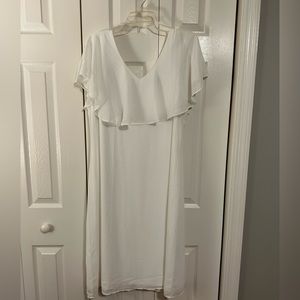Grace Karin White dress size Large Sheer Over Tank Top Wedding Engagement